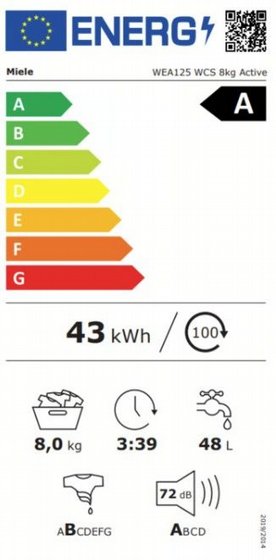 ����� ����� ��� ���� 8 �"� Miele ��� WEA125WCS ��� ���� ����� ������