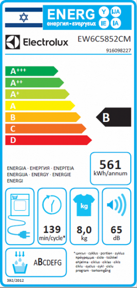  ����� ����� 8 �"� �������� Electrolux ��� EW6C5852CM ����� ����� ������