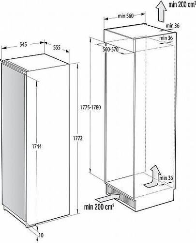 ����� ������ ��������  235 ���� NO FROST ��� GORENJE FNI5182A1