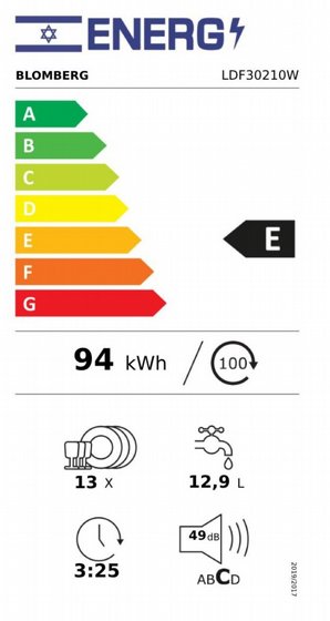  ���� ���� 60 �"� Blomberg ��� LDF30210W ����� ����� ������